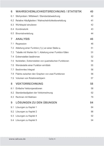 CALCUSO Fachbuch kompatibel mit Taschenrechner Casio fx-991DE X ClassWiz - 128 Seiten in DIN A5 - Schnelleinstieg mit Anwendungsbeispiele und Aufgaben