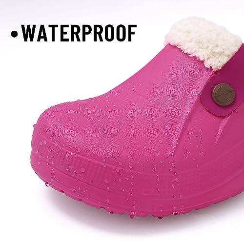 Image of Beslip Fur Lined Clogs for Women & Men Fuzzy Slippers with Memory Foam