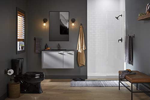 Porte-serviette mural industriel en chrome poli pour drap de bain moderne - 4