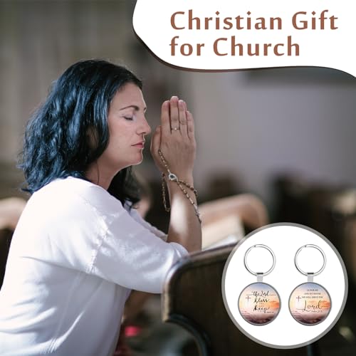 Image of Ferreve Christian Keychain Bulk Mini Bible Verse Keychain with Scripture Quote Religious Church Gift for Women Men