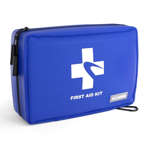 Compact First Aid Kit 300 PCS – Small Waterproof Emergency Medical Kit for Home, Car, Travel, Camping, Hiking, Truck, Office, Sports & Outdoor Blue
