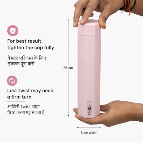 Image of Frosty Octagon Fridge Bottle Set of 6, 1 Litre Plastic Water Bottle Set for Fridge, Reusable Fridge Water Bottle Set for Home & Kitchen
