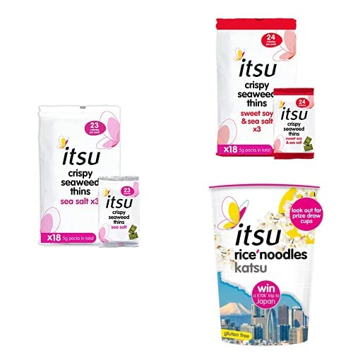 Buy itsu Cri Seaweed Thins Sea Salt y Snack + itsu Sweet Soy and Sea