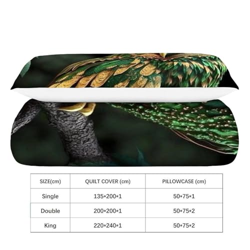 Housse de couette single animaux imprimé 3D microfibre garçon 135x200cm - 4