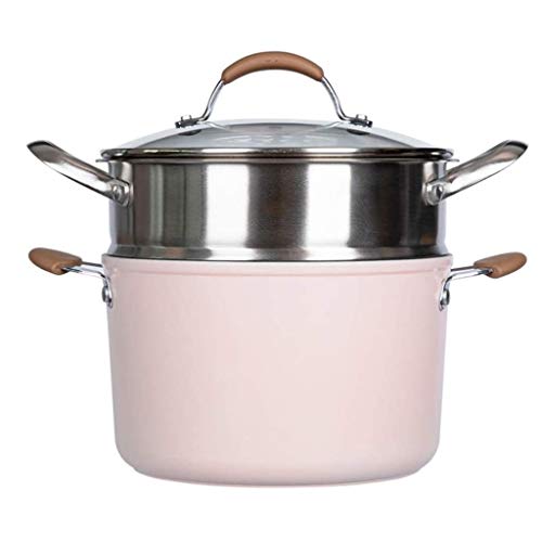 DYHWAC PNAWLLCF del Acero Inoxidable Olla de Vidrio con ventilación Tapa - Set de 3 Unidades - Seguro y Duradero - Gran