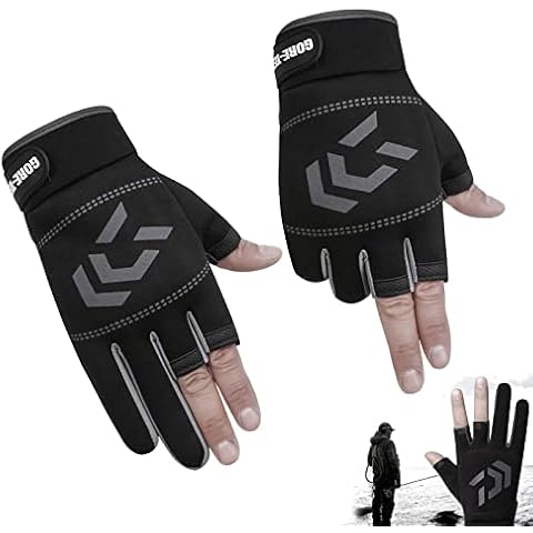 1 Par Guantes De Pesca con Tres Dedos Guantes De Pesca Antideslizantes De Verano Guantes Deportivos De Verano para Hombre Ajustable Cover