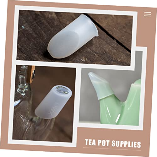 Accessoires pour théière avec couvercle de bec protecteur blanc - 7