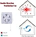 SAILFLO 8 Inch Window Shutter Exhaust Fan, 9.5 x 9.5 Inch Cutout, 300CFM 30W Wall-Mounted Ventilation Fan Air Intake Extractor for Bathroom Home Bedroom Attic, φ8 Inch Impeller