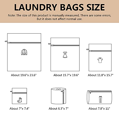 Ronvital Machine Wash Thickened Laundry Bags(6Pcs/Set), Lingerie Bags For Laundry, Blouse, Hosiery, Underwear, Bra,Sock And Mesh Laundry Bag,Reusable Delicate Wash Bag,Travel Organization Bag #TOP1