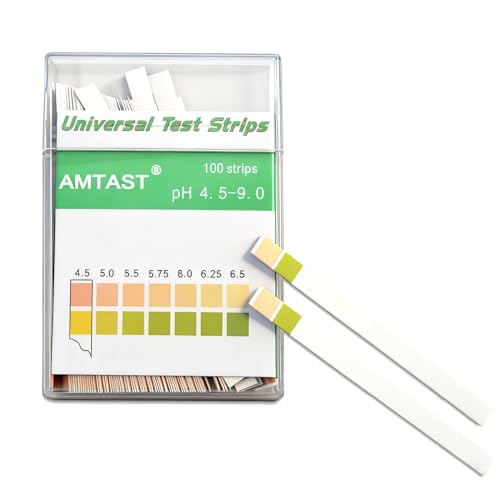 AMTAST pH-Teststreifen 4.5-9.0 Testen von Alkali- und Säurewerten in Körper pH-Wert Tests (100 Streifen)
