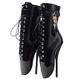 SKLKHO 18CM/7IN Heel Ballet Ankle Boots - High Heel...