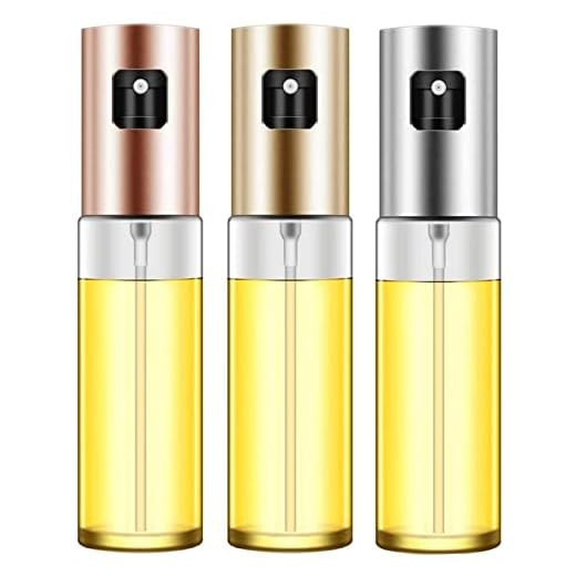 3 Piezas Pulverizador Aceite, 100ml Actualizado Rociador de Vinagre, Spray Aceite Cocina Dispensador de Aceite de Oliva para Cocinar, Ensalada, Hornear Pan, BBQ, Cocina