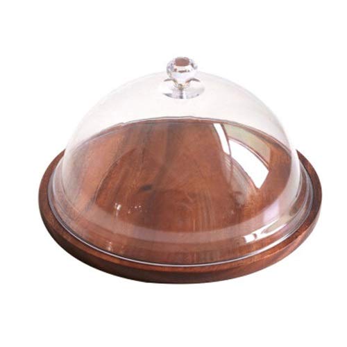 Cajas de frutas secas de madera cajas de almacenamiento de aperitivos con tapas transparentes bandejas de madera maciza para pasteles y platos de degustación de pan para caramelos/nueces/galletas
