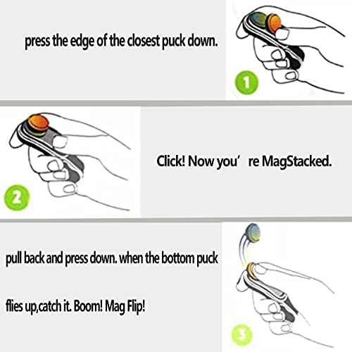 Magnetic Pop up Buckle Fidget Toy,Magnetic Fidget Toy,Finger Elastic Magnet Fidget Decompression Toy,Anxiety Relief Portable Magnetic Flip Click Toy Keychain Click Clack Fidget Toy for Kids Adults