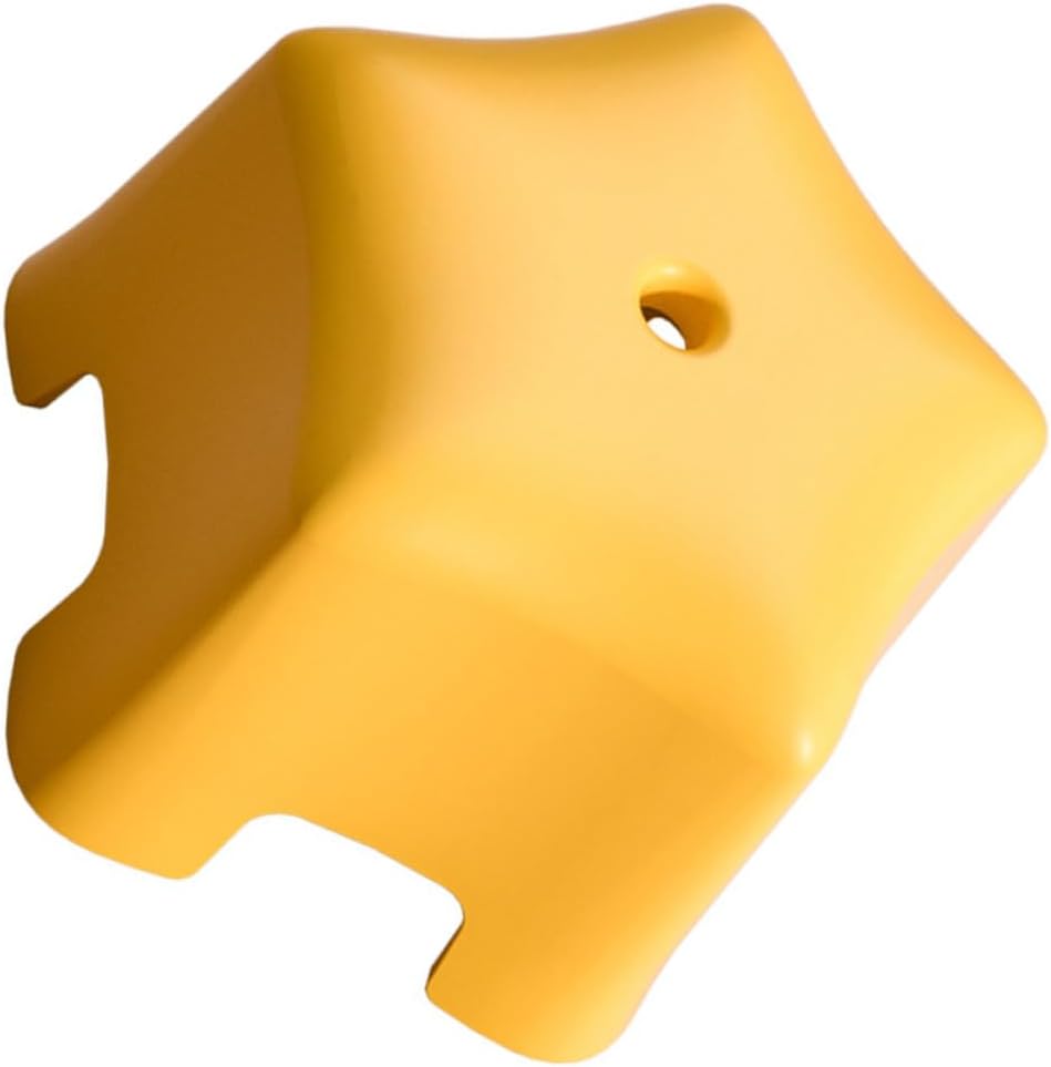 Non-Slip Sea-Star Shape Stool Lightweight Portable Bathroom Step Stool for Stable Plastic Small Yellow for Home Use