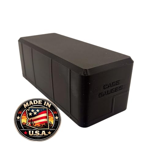 Case Gauge Storage Rack – 10 Slot Bench Holder Compatible with L.E. Wilson, Dillon Precision & Hornady Steel Gauges – 3D Printed Reloading Organizer (Protective Lid (Black – fits All Three Holders))