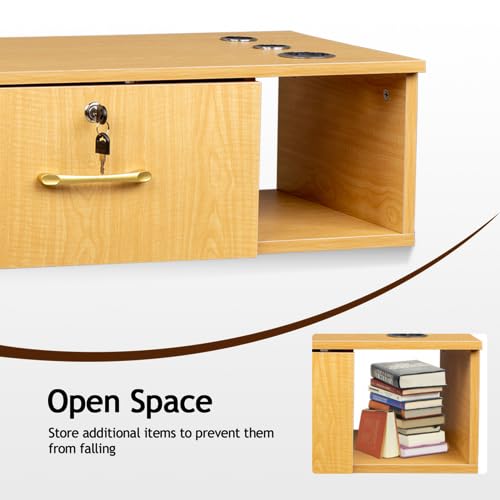 Wall-Mount-Hair-Styling-Station-Salon-Storage-Cabinet-with-1-Lockable-Drawer-3-Hair-Dryer-Holders-Barber-Beauty-Spa-Salon-Equipment-Wood-Color