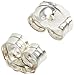 Beadaholique 12-Piece Sterling Earring Backs, 4mm, Silver