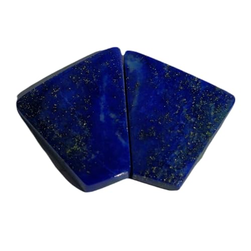 27.65 Carats (1 Pair) of Natural Lapis Lazuli 24x16x4mm Fancy Cabochon Loose Gemstone | PAIR-4828