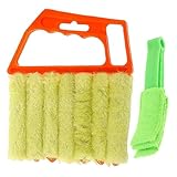 OFFIGAM 2個ウィンドウシャッター用クリーニングブラシ ブラプーリーブラシ エアコン窓掃除にも対応 家 オフィス用 雑巾不要掃除道具