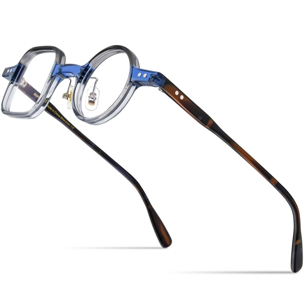 MUTYNE Occhiali da vista in acetato multicolore Montatura da uomo Occhiali da vista rotondi quadrati Occhiali da vista da donna