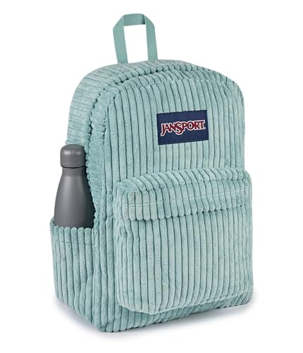 Image of JanSport Superbreak Plus FX Backpack - Work, Travel, or Laptop Bag with Water Bottle Pocket - Surreal Corduroy Sage