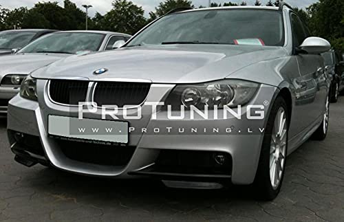 Compatibile con: BMW Performance BLACK Matt Paraurti Anteriore Side Splitter/Elerons/Flaps per BMW E90 E91 05-08 M Sport