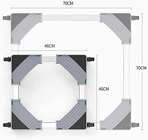 Puri Pro Universal Mobile Base For Washing Machine Fridge Dishwasher Shelf - Multifunctional Stand Movable Dolly - Adjustable Telescopic Stainless Steel Trolley (4 FEET)