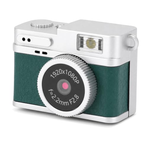 Cámara digital retro portátil pequeña vintage verde miniatura 1
