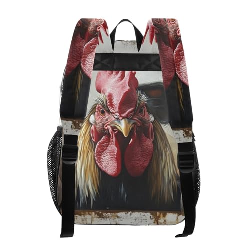 Pig Farm Rooster Cow Clear Backpack, PVC Transparent Bag with Large Capacity for Boys, Girls, Men, Women, See Through Bookbag for School Work College Travel3