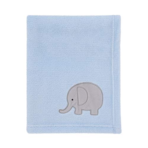 Nojo Blue/Grey Elephant - 4-Piece Nursery Crib Bedding Set #TOP4
