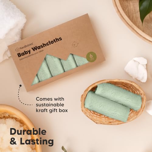 Keababies 6-Pack Baby Washcloths - Soft Viscose Derived From Bamboo Washcloth, Baby Wash Cloths, Baby Wash Cloth For Newborn, Kids, Bath Baby Towels thumb #6