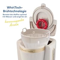 Russell Hobbs Filterkaffeemaschine [1,25L,1100W] Brontë Stone (WhirlTech-Brühtechnologie, Tropf-Stopp, Warmhalteplatte, Glaskanne, Wasserstandsanzeige, Pause & Gießen-Funktion) Kaffeemaschine 26781-56 – Ansicht 6