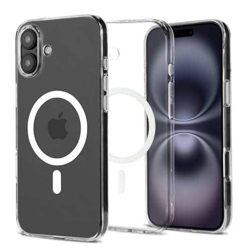 Coque transparente compatible avec iPhone 2024 6.7 antichoc MagSafe Aura Series
