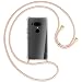 Produktbild mtb more energy® Handykette kompatibel mit HTC U12 Plus, U12+ (6.0'') - Rose Peach/Gold - Smartphone Hülle zum Umhängen - Anti Shock Full TPU Case