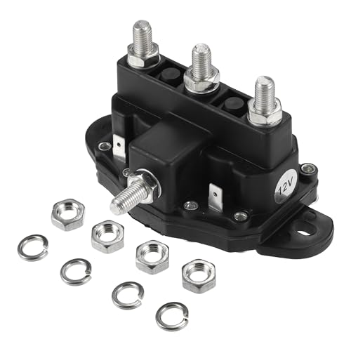 Uxcell A23090600UX0725 Relay Winch Motor Reversing Solenoid Switch Intermittent Duty 12V 6 Terminal Reverse Polarity Dc Contactor cover