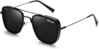 grey jack Retro Classic Polarized Metal Frame Sunglasses for Men Women GJ2001 Price In India