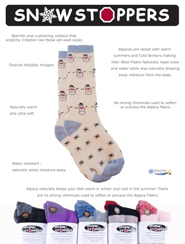 SnowStoppers Premium Holiday Alpaca Wool Socks for Kids3