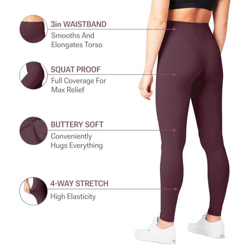 Image of SATINA High Waisted Leggings for Women - Comfortable and Stretchy in Versatile Sizes and Colors