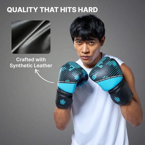 Image of Cult Premium Leather Boxing Gloves for Men & Women - 8 Oz High-Density PU Padding, Wrist Support & Antimicrobial Lining - Ideal for Boxing, Kickboxing, Muay Thai & MMA - Grey