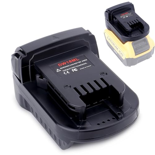 Biswaye Adapter Compatible with Milwaukee M18 Tools, Compatible with DeWalt 20V Max Battery to Replacement for Milwaukee M18 18-Volt Battery, DW18ML 18V to 20V Battery Adapter Converter