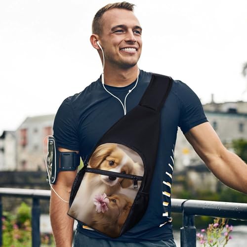 Cute Dog mochila deportiva tipo bandolera para senderismo miniatura 3
