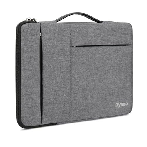 Image of Dyazo 14-14.1 Inch Laptop Sleeve /Cover with Handle & Two Front Accessories Pockets | Compatible for MacBook, Dell, Lenovo, Asus, Acer, HP, Samsung, Surface Pro & All Other Notebooks (Grey)
