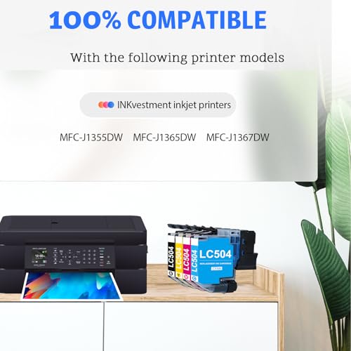 Image of LC504 LC504XL Ink Cartridges Replacement for Brother LC504 4-Pack