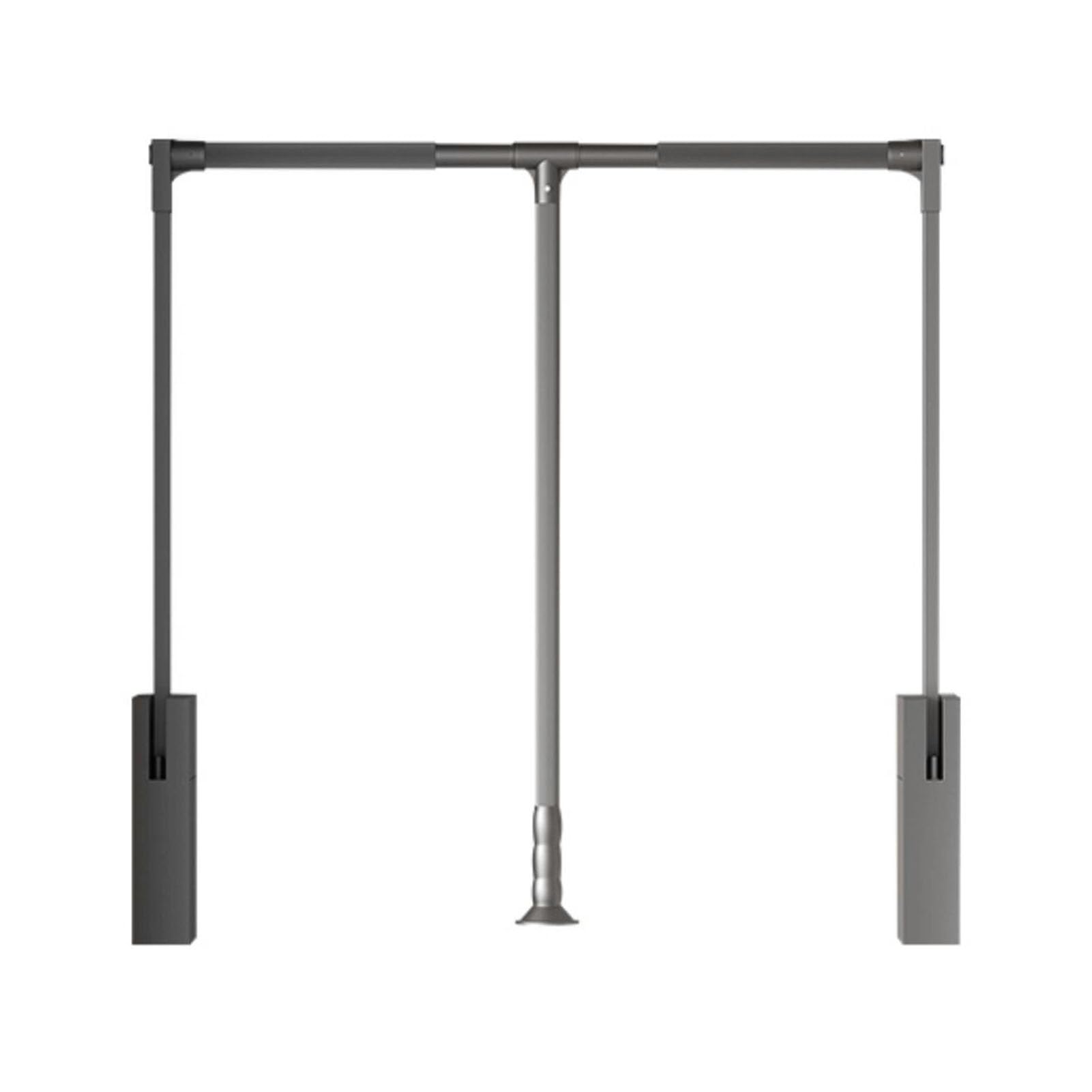 AYCDL Pull Down Closet Rod,Wardrobe Rail Lift,Adjustable Silent Buffer Closet Pull Down Rods Hanger,Adjustable Width,Bearing Capacity 30 Kg,510-660mm,660