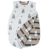 [LILY CUPS] 6重 ガーゼ スリーパー 冬 スリーパー キッズ スリーパー ガーゼ 出産祝い (2歳~7歳頃) (2-7歳, 熊)