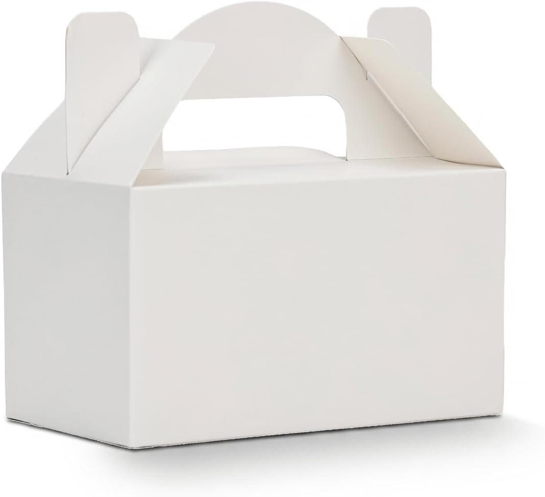 Aosric Small White Gable Boxes 3.5 x 3.5 x 6.3 In, 30 Pack