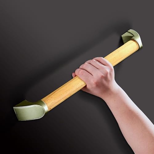 Grab Bars For Toilet, Anti Slip Wooden Shower Handle, Handicap Toilet Grab Bar, Safety Hand Rail Support, Elderly Assistance Products (17.6 Inch) (13.6 Inch) #TOP4