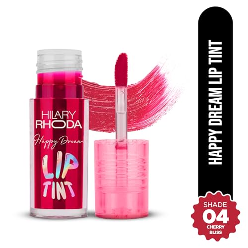 Image of Hilary Rhoda Happy Dream Lip Tint | Hydrating Formula | Infused with Hyaluronic Acid | Cruelty-Free & Glossy Finish | Non-Sticky Formula - 3.7g (Cherry Bliss- Shade 04)