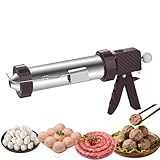 RKXKJ Macchina per Polpette Manuale in Acciaio Inox, 2 in 1 a Pistola per Polpette E Salsicce, Uscita Carne Regolabile, capacità di 750 G, per Polpette di Gamberi E Polpette di Pesce
